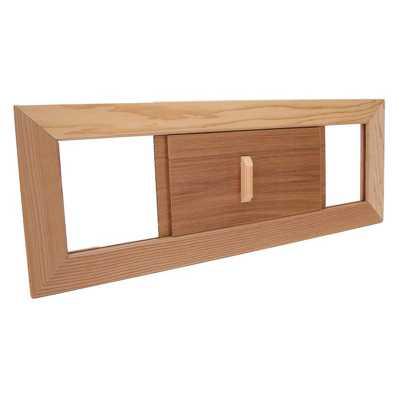 Estink Wooden Sauna Room Air Vent, Cedar Rectangle Adjustable Steam