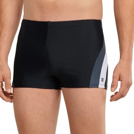 Schiesser Mens Fitted Leg Swim Trunks, black