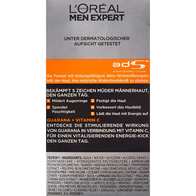 L'Oréal Men Expert Hydra Energy 24h Moisturiser Anti Fatigue BVB