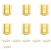 6pcs Toggle Catch Lock,Antique Vintage Lock, RETR Golden Hasp with