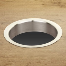 SOTECH Waste Insert Ring Stainless Steel Finely Brushed Diameter 180 mm Height 41.5 mm for Installation in Washbasin or Worktops Laundry Hole