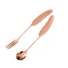 AIXXCUVQ 2pack/lot Metal Spork with Uniform Color Aesthetic Dining Experience