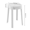 ILWorkTLs 5 Pcs Plastic Stackable Stools,Backless Classroom Stools,Portable School Chairs,White