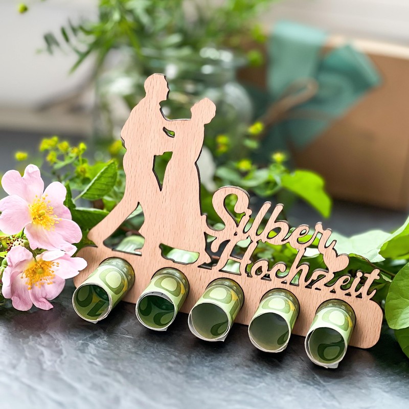 Spruchreif Original money gift for a silver anniversary, gift idea