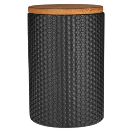 Premier Housewares Hex Canister - Black