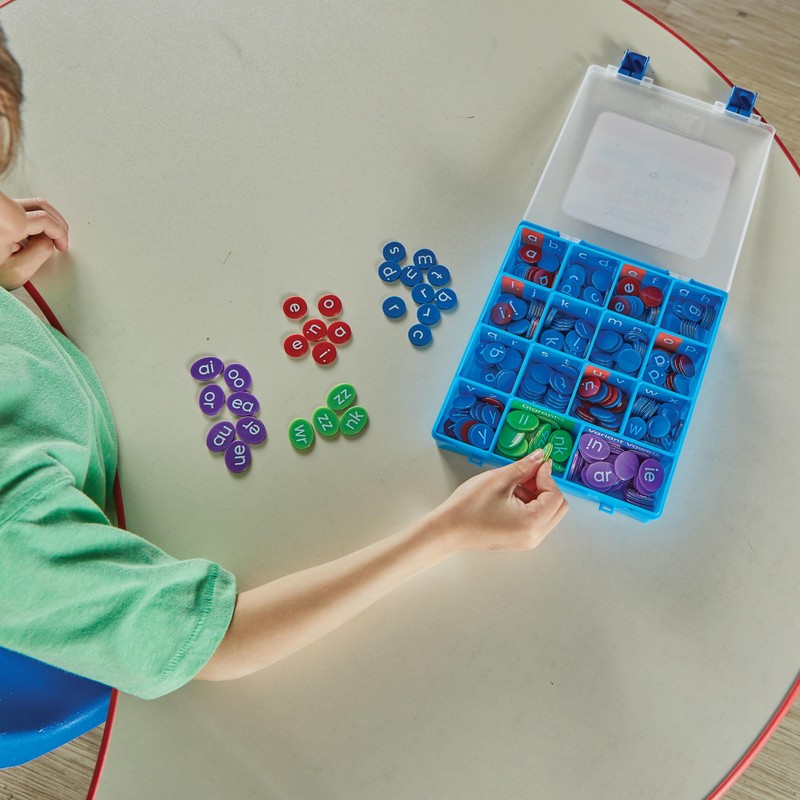 hand2mind Lowercase Phonics Chips, Phonics Manipulatives for Kindergarten, Phonemic Awareness,