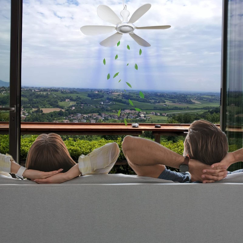 SCOOYEEES Silent USB Powered Ceiling Canopy Fan with 1m Extension