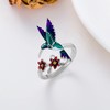 LONAGO Hummingbird Ring 925 Sterling Silver Hummingbird Stacking Ring Gift