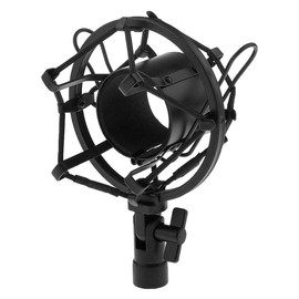 Alnicov Microphone Stand, Metal Microphone Holder, Microphone Stand, Shock Mount, Vibration Microphone with 50 mm Diameter for Home, Stage, Radio