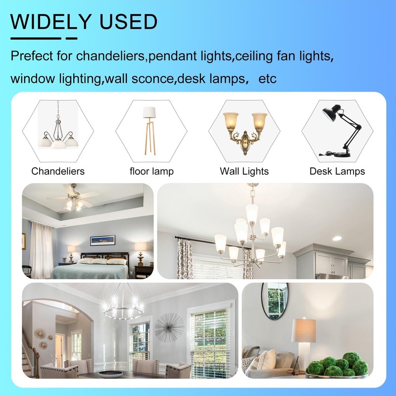 TZHILAN E11 LED Bulb Dimmable, 50W Equivalent, Daylight 6000K, T4