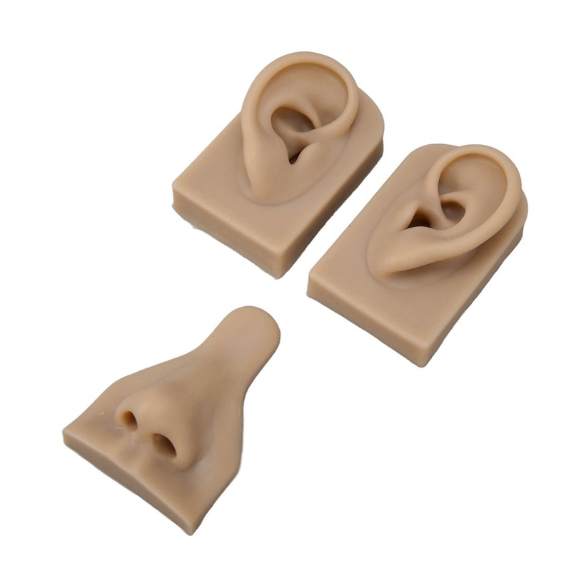 Silicone Piercing Practice Model Simulation Soft Flexible Nose Ears Model