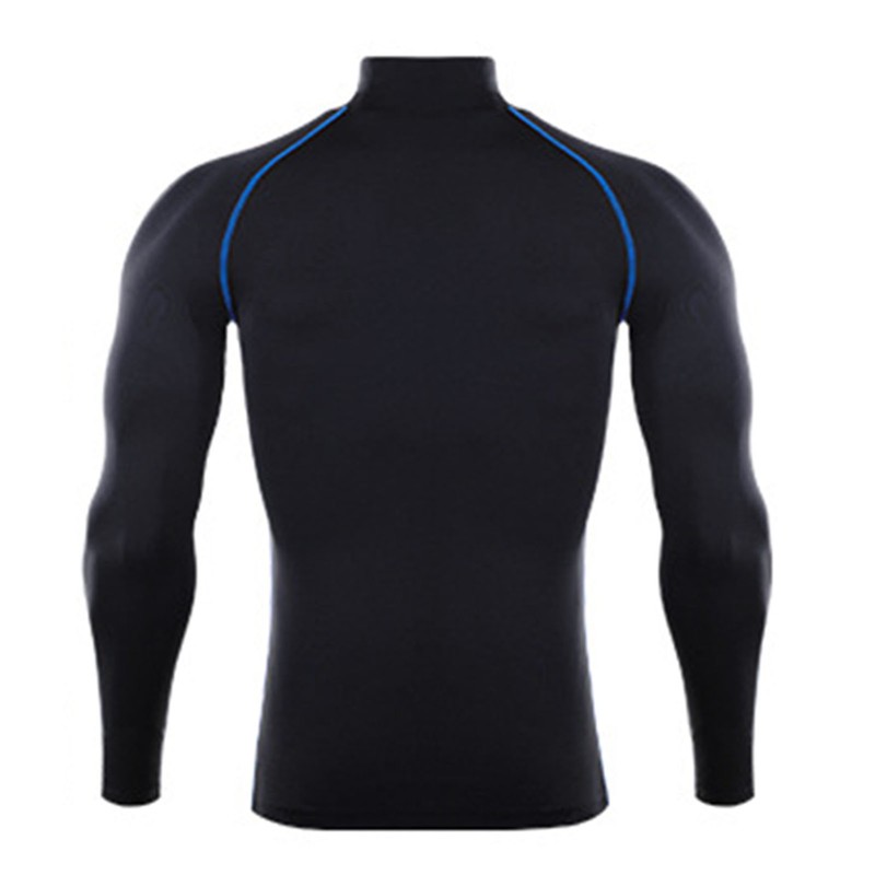 Men's High Elastic Compression Shirts Long Sleeves Sports Top for