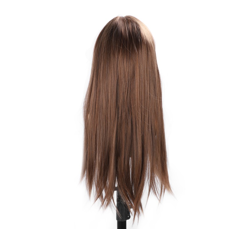 Light Brown Straight Wigs High Temperature Fiber Women Light Brown