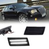 GTINTHEBOX Smoked Lens Front White LED Side Marker Light Compatible