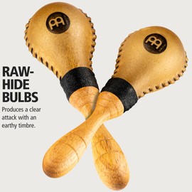 Meinl Percussion Rawhide Maracas Shaker - 2 Mini Musical Instruments with warm Sound - Rawhide, Wood (MSM2)