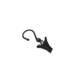 Gardinia Rope Clips for Rope Tensioning Fittings, for Hanging Curtains and Curtains, Sturdy, Pack of 20, Metal, Matt Black