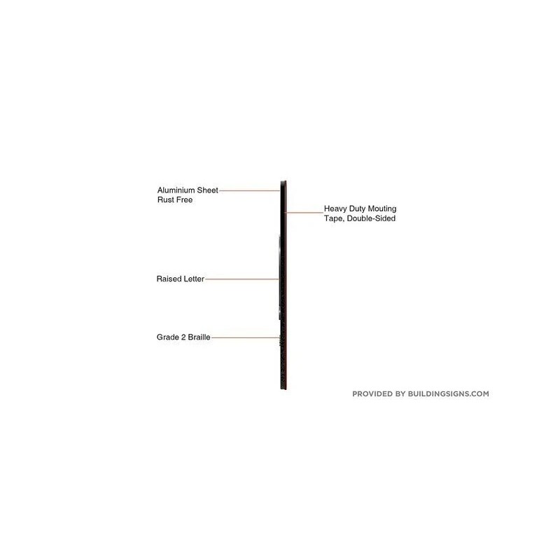 BUILDINGSIGNS.COM PH Floor Elevator Jamb Plate Sign with Braille and