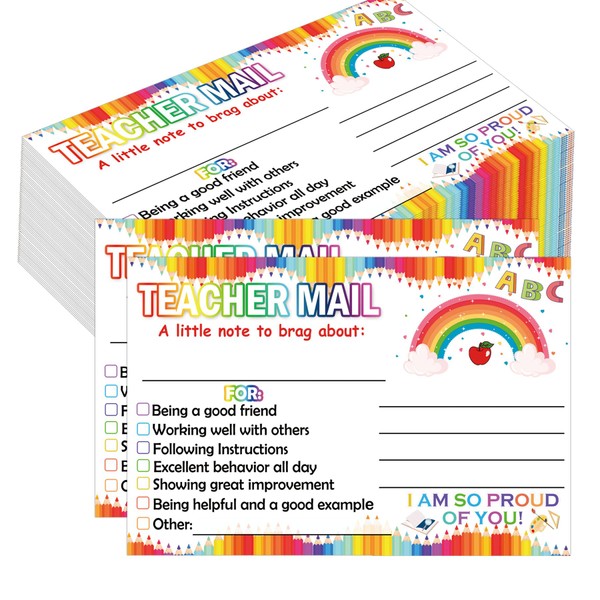 4 x 6 inch Teacher Mail Notes to Parents 50