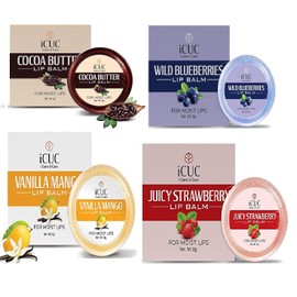 icuc Lip Balm Combo All Flavor Used For Men & Women (Pack of: 4), 8 g