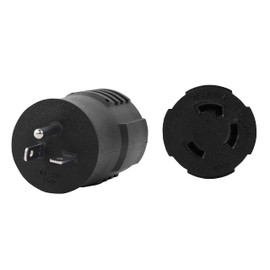 ONETAK NEMA 6-20P to L6-30R Compact 240V 20 Amp 3 Prong Male Plug to 240V 30 Amp Twist Lock 3 Prong Female Receptacle Generator Welder Dryer Power Cord Adapter Connector