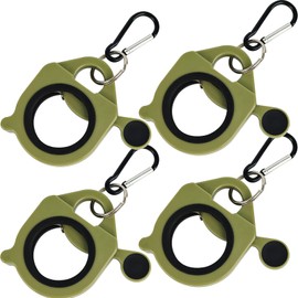 CANAANIN Zip Tie Holder Cable Tie Holder for Tool Belt Heavy-Duty Colored Organized Strong Efficient for Electrician Tool Storage Reusable Portable (Green, 4 Pack)