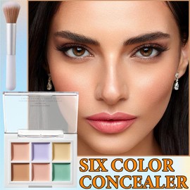 Color Corrector Palette,Professional Face Makeup Color Correcting Palette,Lightweight Brighten Long Lasting Waterproof Correcting Concealer Contour Cream Foundation Palette with Brush（#01+#02）