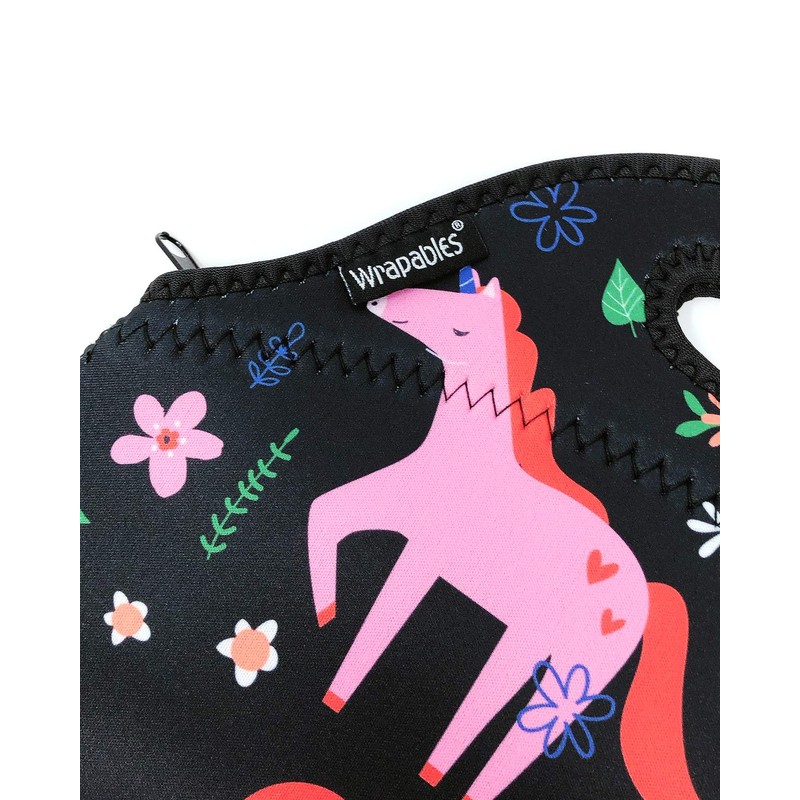 Wrapables® Insulated Neoprene Lunch Bag, Unicorns