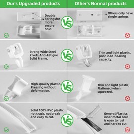 ZSTARR Flexible Bendable Ceiling Wall Mounted Curtain Track 5M/16.4FT White Curtain Rail for Room Divider Shower Curtain L/U Shape Bay Windows RV