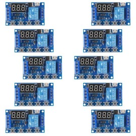 ACEIRMC DC 6-30V Timer Relay Programmable Delay Relay Module Cycle Timer with LCD Display / 5V Micro USB, Smart Home Controller (10pcs)
