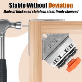 2Pcs Right Angle Clamp,90 Degree Corner Clamps for Woodwork,Precision Open and Close Type Right Angle Splicing Clamp Locator for DIY Woodworking Welding(Closed)
