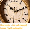 Crystal Metal Wall Clock Silent Non Ticking - 26"×21" Quality
