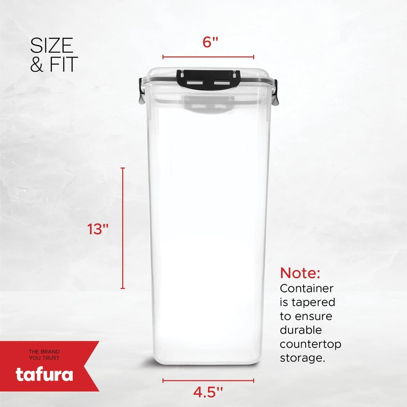 Tafura Bread Container [Pack of 2] Plastic Bread Box |