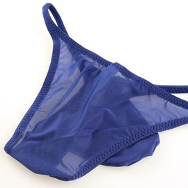 La Paume 620095 Men's Bikini Panties, GUS Fabric, 3D Pouch, Hold Feel, 3D Cup, Half-back Bikini, Made in Japan, saxon blue, M