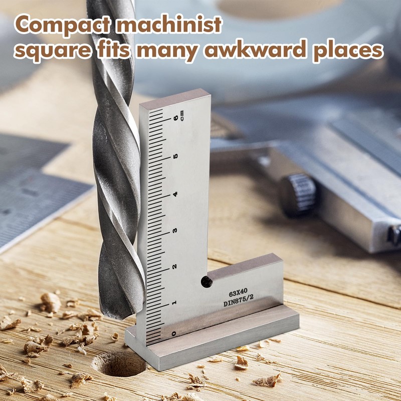 Fentar Engineer's Square, Precise 90° Try Square Made of Solid