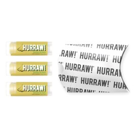 Hurraw! Banana Lip Balm, 3 Pack: Organic, Certified Vegan, Cruelty and Gluten Free. Non-GMO, 100% Natural Ingredients. Bee, Shea, Soy and Palm Free. Made in USA