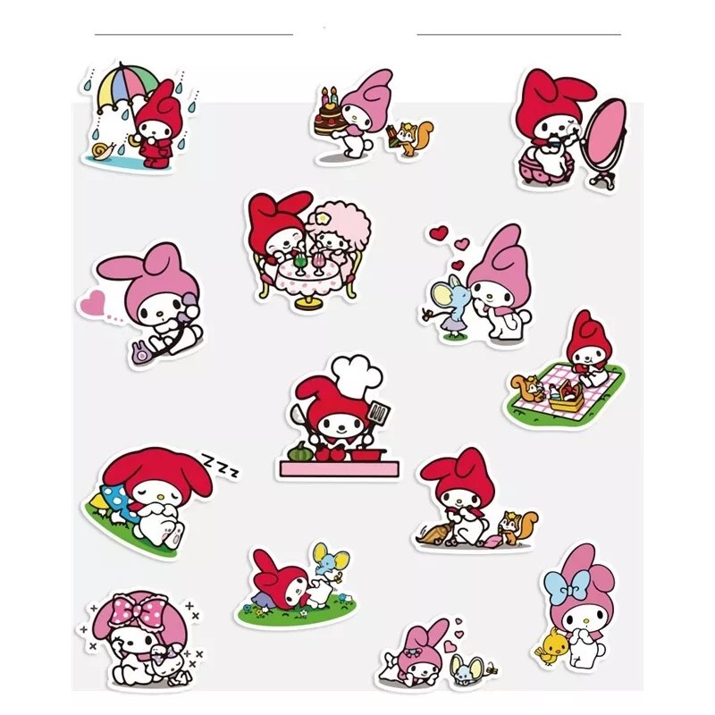 Sanrio 10pcs My Melody Stickers | Water Resistant | Sanrio