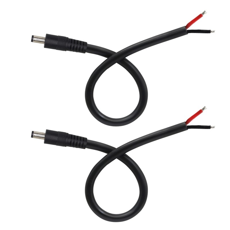 GINTOOYUN DC Power Pigtails 2 Pack DC 5.5mm x 2.5mm