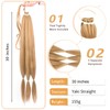 BOBIYA Long Braided Ponytail Extension 30 Inch Pre stretched Braiding