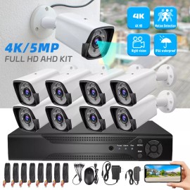 Unbranded 4K HD Surveillance Cameras CCTV Outdoor 8CH DVR Home Security Camera System IP66 - A: 8CH Camera System Kit