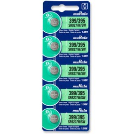 Murata 395/399 Battery SR927/W/SW 1.55V Silver Oxide Watch Button Cell (5 Batteries)