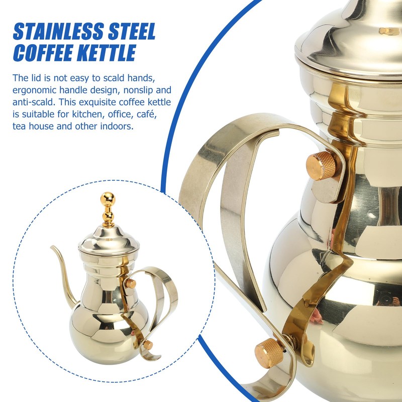Zerodeko Arabic Coffee Pot Sauce Stainless Steel