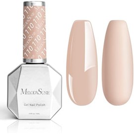MelodySusie Esmalte De Uñas En Gel Color Nude Melocotón Intenso, 15 Ml(0.5 Oz Fl) Fácil De Remover Con Luz UvLed. Ideal Para Regalar A Mujeres Que