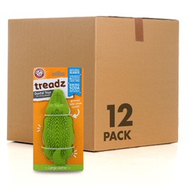 Arm & Hammer for Pets Super Treadz Gator Chew Toy - Best Chew Toys Reduce Plaque & Tartar Buildup Without Brushing - for Dogs up to 35 Lbs (Pack of 12)