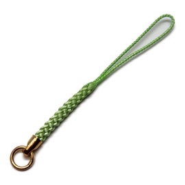 Rayon Can (Gold Plated) Netsuke String Set of 10 for Straps, Netting Cord, Amulet (Pastel Green)