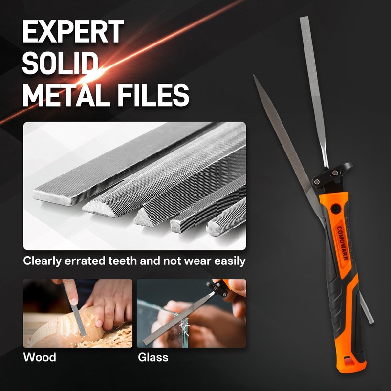 COMOWARE File & Handsaw Set, 3 Saw Blades & 12