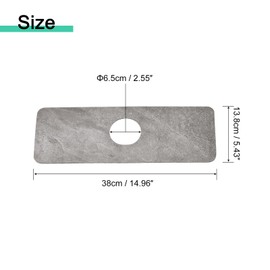 QUARKZMAN Kitchen Sink Splash Guard Leather Tap Suction Mat Splash Guard Tap Drip Catcher for Kitchen Bathroom Bar RV Black Grey