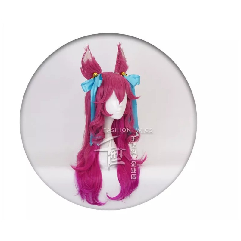 C&Q Peluca De Cosplay Lol Spirit Blossom Ahri Con Oreja