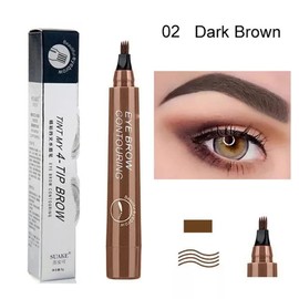 Eyebrow Pencil, Waterproof and Sweat-proof, Never Fade, Long Lasting Effect (Dark Brown Dress)