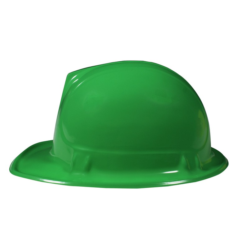 Green Construction Hats - 12 Pack