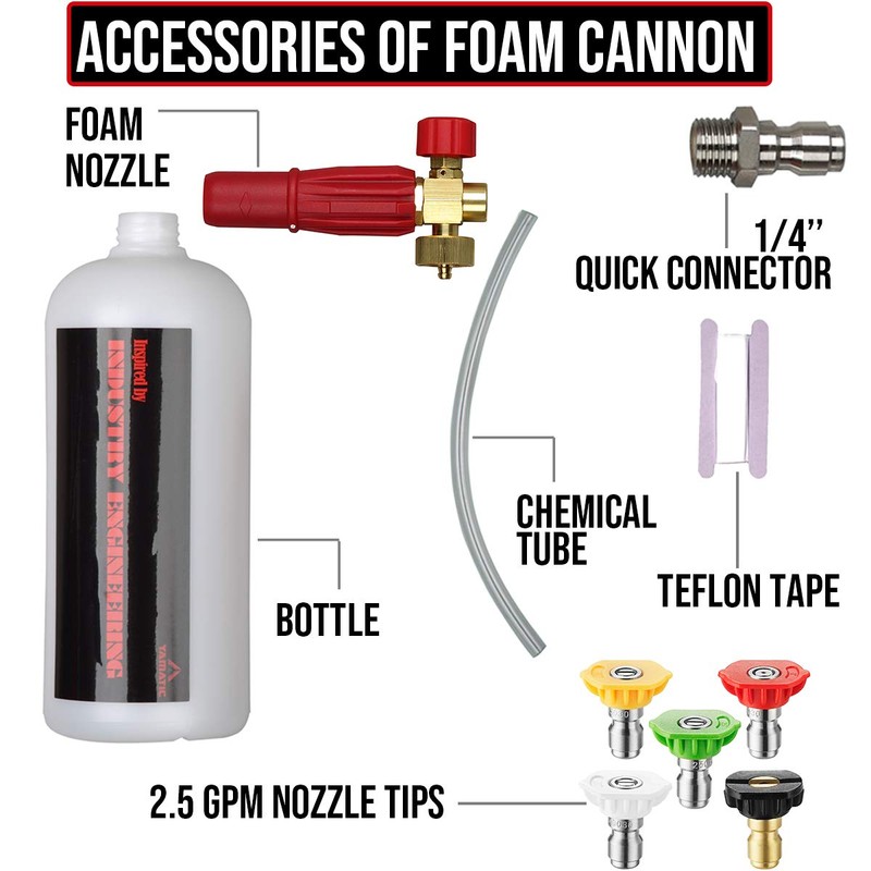 YAMATIC Heavy Duty Foam Cannon Professional Car Wash Pressure Washer